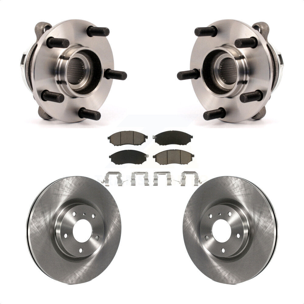 Hub Bearing Assembly Disc Brake Rotors And Pads Front Kit For Nissan Murano