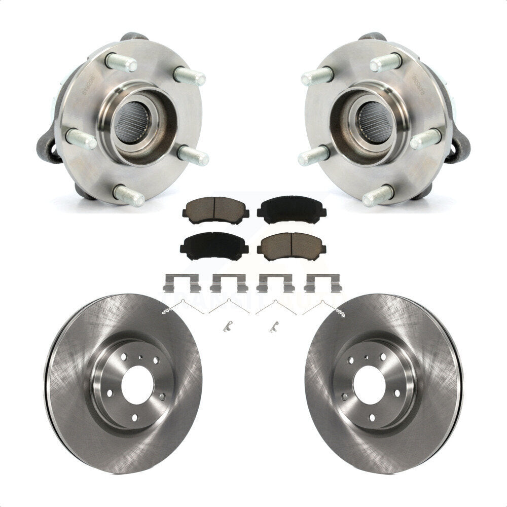 Hub Bearing Assembly Disc Brake Rotors And Pads Front Kit For Nissan Maxima