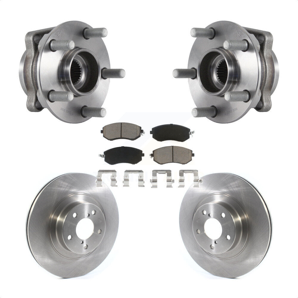 Hub Bearing Assembly Brake Rotor Pads Front Kit For Subaru Forester Crosstrek XV