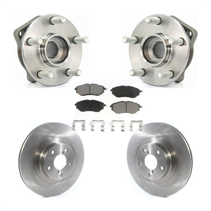 Hub Bearing Brake Rotor And Pad Front Kit For 2009 Subaru Legacy 3.0 R with 3.0L