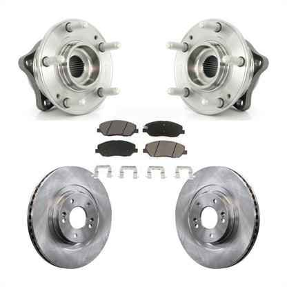 Hub Bearing Assembly Disc Brake Rotor Pad Front Kit For Hyundai Santa Fe XL 3.3L