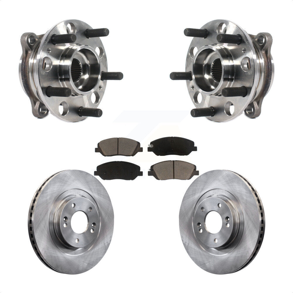 Hub Bearing Assembly Disc Brake Rotor And Pads Front Kit For Hyundai Santa Fe XL