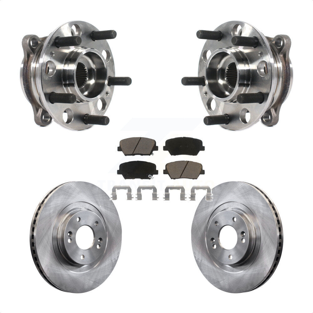 Hub Bearing Brake Rotor And Pad Front Kit For Kia Sorento Hyundai Santa Fe Sport