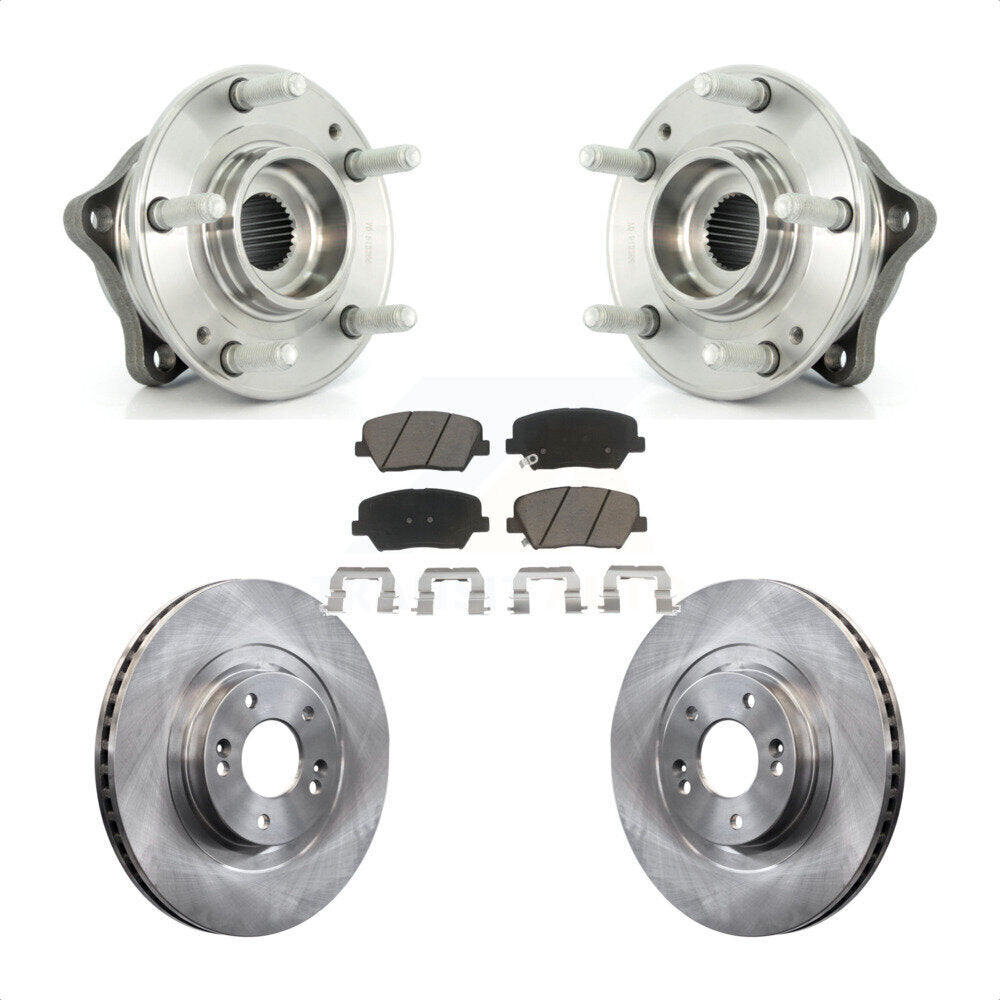 Hub Bearing Brake Rotor And Pad Front Kit For Hyundai Santa Fe Sport Kia Sorento