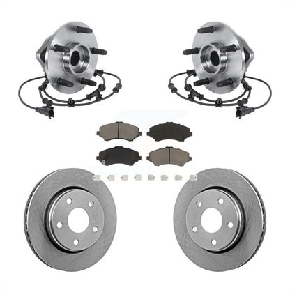 Hub Bearing Assembly Disc Brake Rotors And Pads Front Kit For Jeep Wrangler