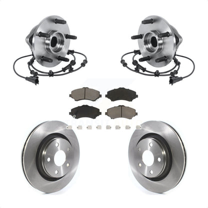 Hub Bearing Assembly Disc Brake Rotors And Pads Front Kit For Jeep Wrangler