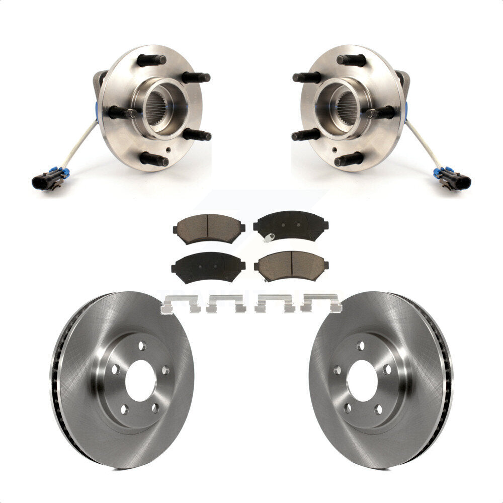 Hub Bearing Brake Rotor & Pad Front Kit For Chevrolet Impala Buick LeSabre Monte