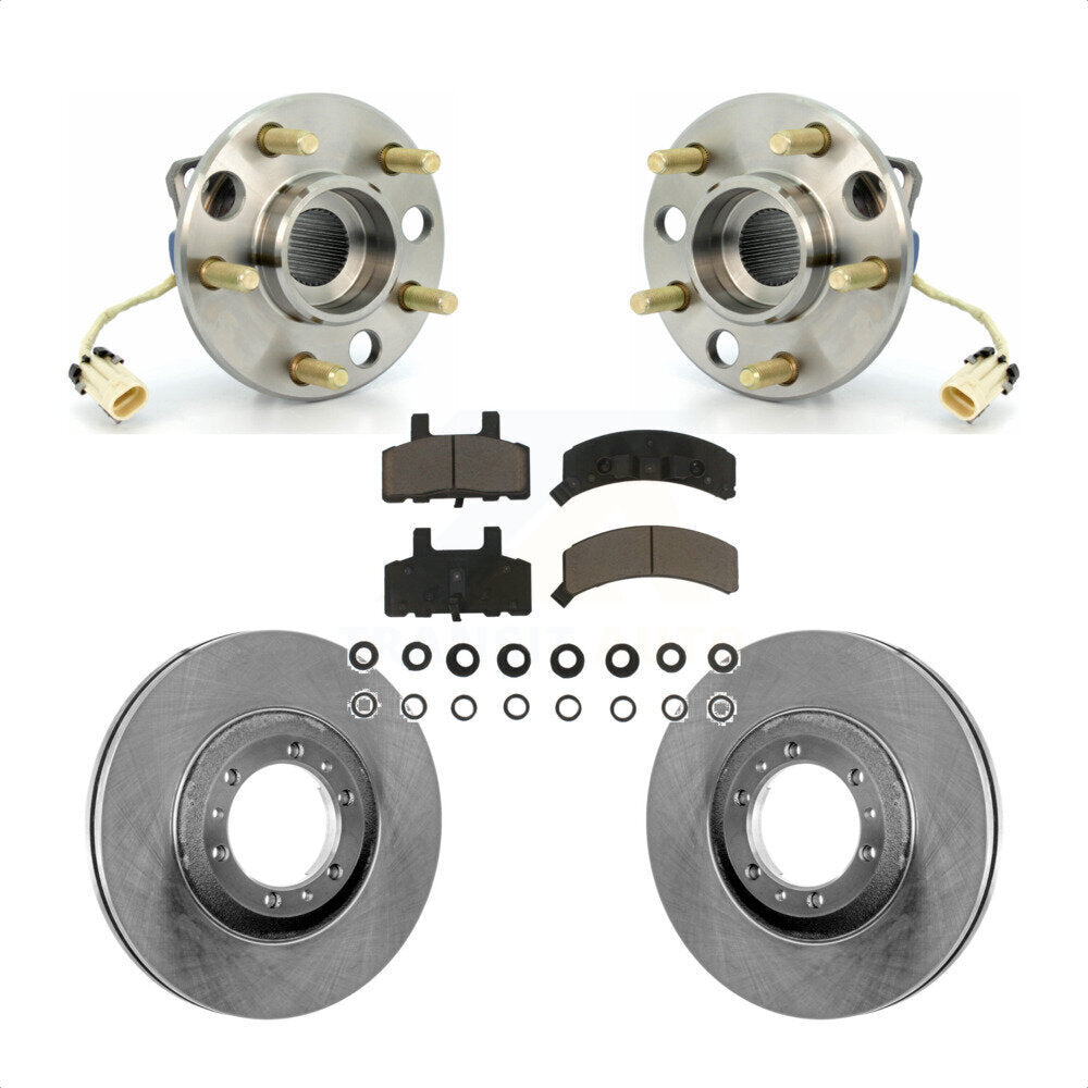 Hub Bearing Brake Rotor Pads Front Kit For Cadillac DeVille Fleetwood 60 Special