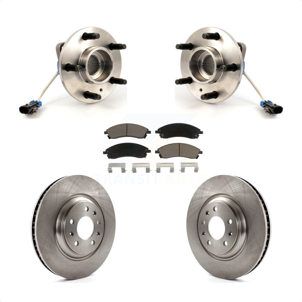 Hub Bearing Disc Brake Rotor Pads Front Kit For 2004-2005 Pontiac Bonneville GXP