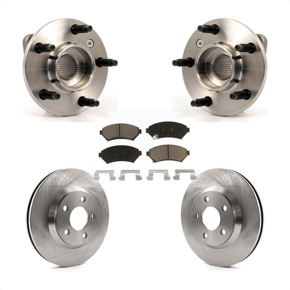 Hub Bearing Brake Rotor & Pad Front Kit For Chevrolet Impala Monte Carlo Non-ABS