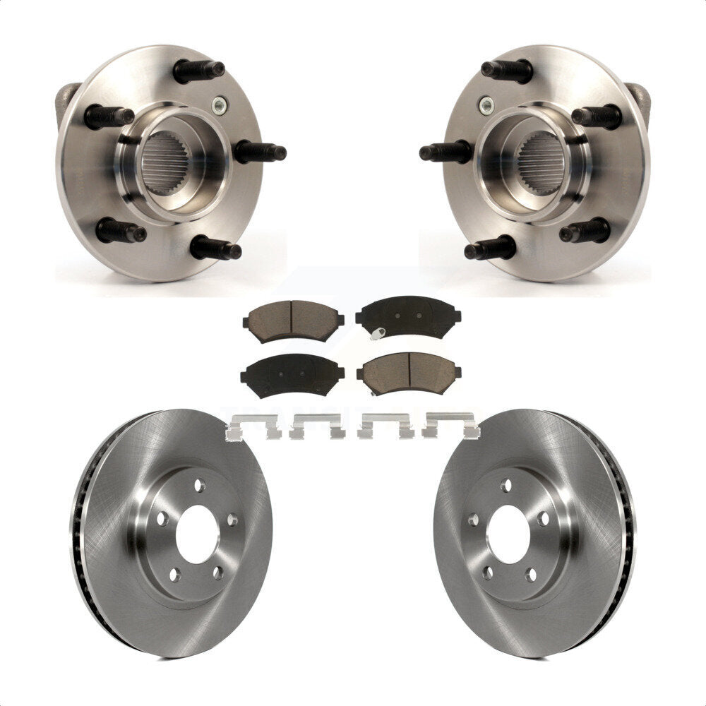 Hub Bearing Brake Rotor & Pad Front Kit For Chevrolet Impala Monte Carlo Non-ABS