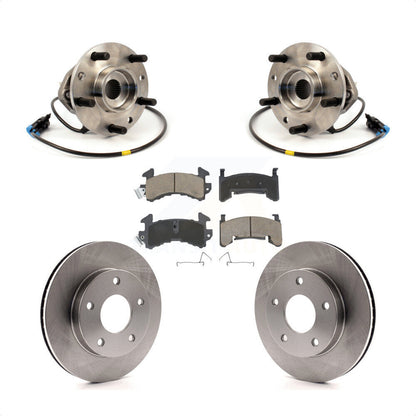 Hub Bearing Disc Brake Rotor Pad Front Kit For 1997 Chevrolet S10 GMC Sonoma 4WD