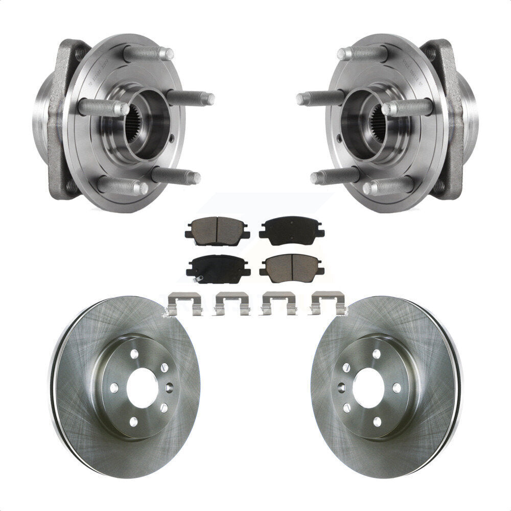 Hub Bearing Assembly Brake Rotor Pads Front Kit For Chevrolet Cruze Volt Bolt EV