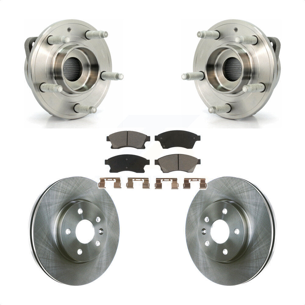 Hub Bearing Brake Rotor & Pad Front Kit For 2014-2015 Chevrolet Cruze GAS engine
