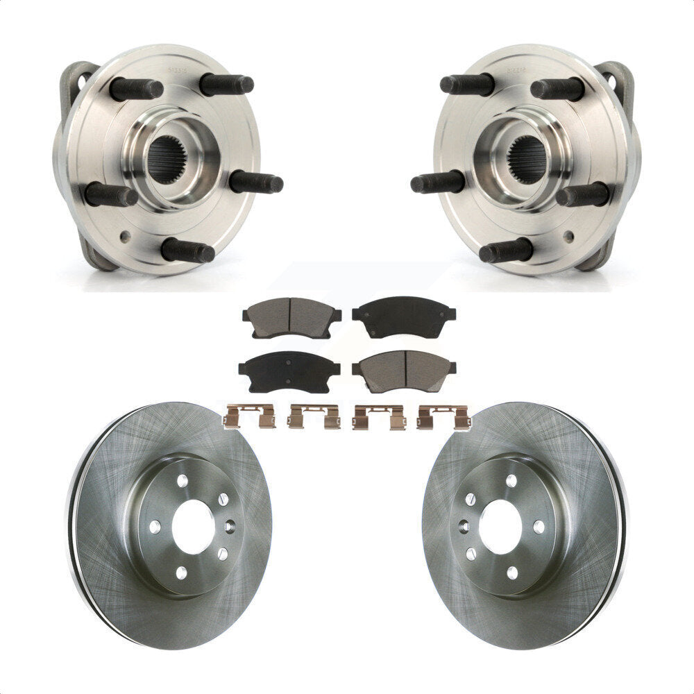 Hub Bearing Assembly Disc Brake Rotor Pads Front Kit For Chevrolet Cruze Limited