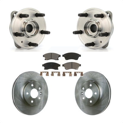 Hub Bearing Assembly Disc Brake Rotor Pads Front Kit For Chevrolet Cruze Limited