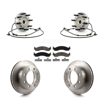 Hub Bearing Assembly Disc Brake Rotor And Pads Front Kit For Dodge Ram 2500 3500
