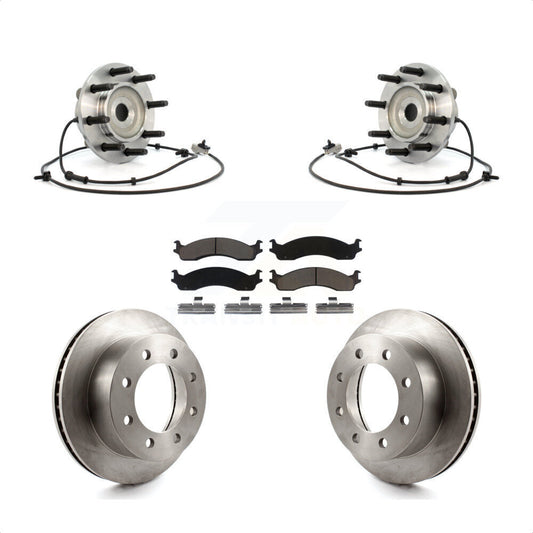 Hub Bearing Assembly Disc Brake Rotor And Pads Front Kit For Dodge Ram 2500 3500