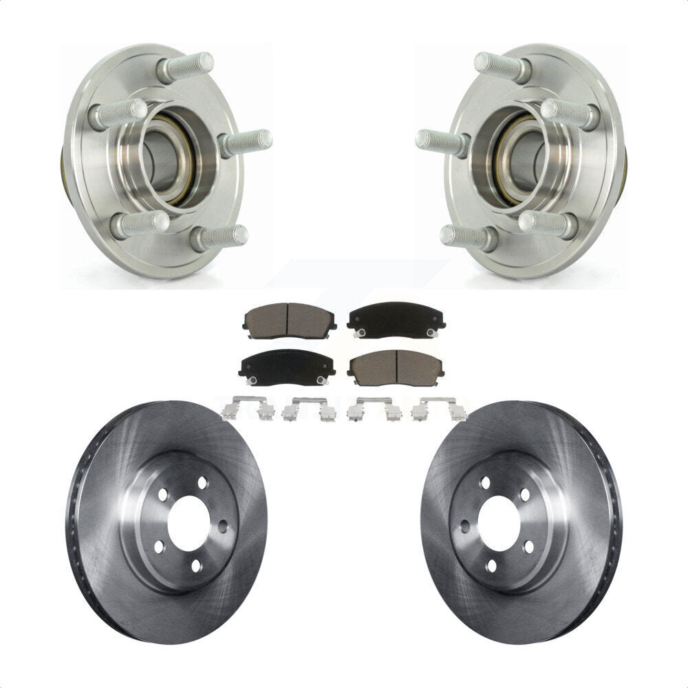Hub Bearing Brake Rotor Pads Front Kit For Dodge Chrysler 300 Charger Challenger