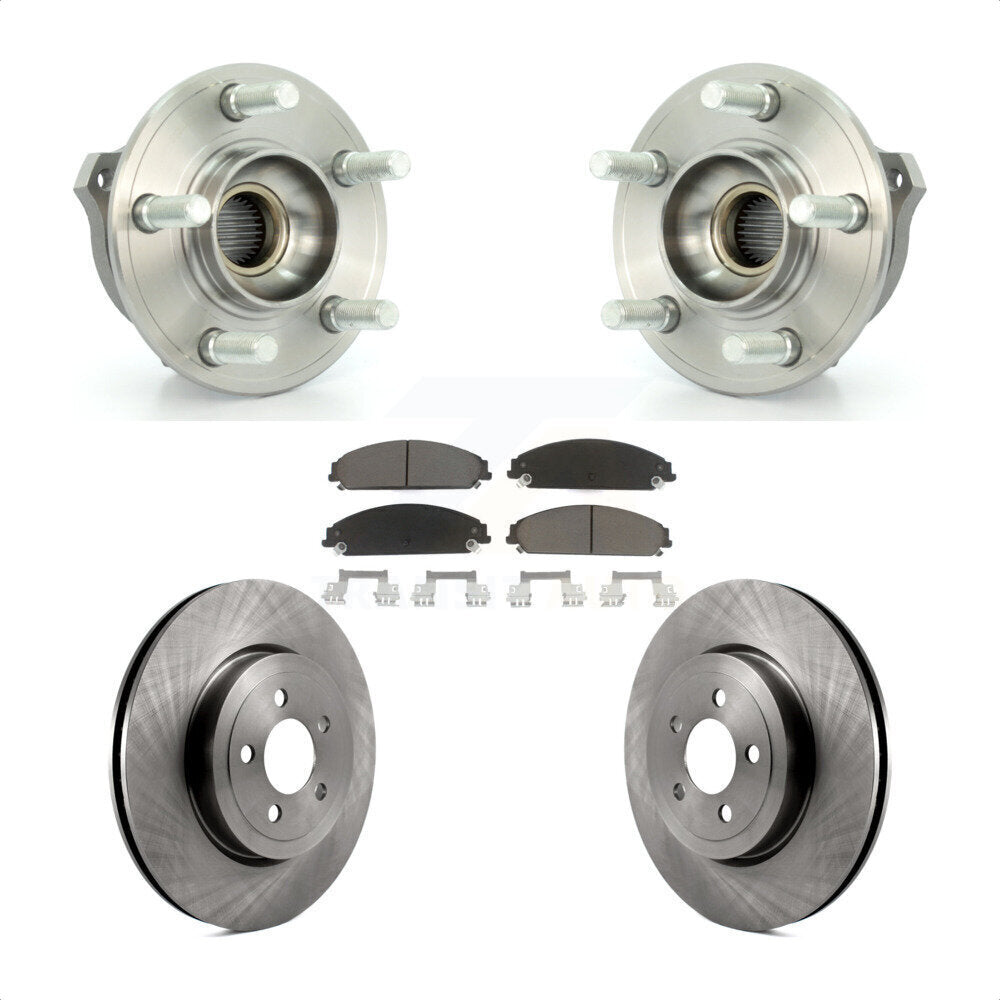 Hub Bearing Brake Rotor Pads Front Kit For Dodge Chrysler 300 Charger Challenger