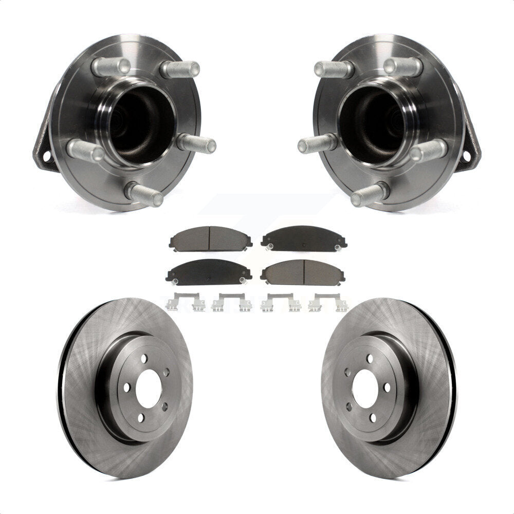 Hub Bearing Brake Rotor Pads Front Kit For Dodge Chrysler 300 Charger Challenger