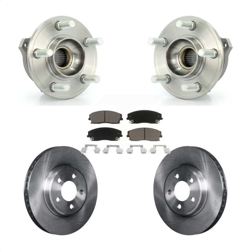 Hub Bearing Disc Brake Rotor Pad Front Kit For Dodge Charger Chrysler 300 Magnum
