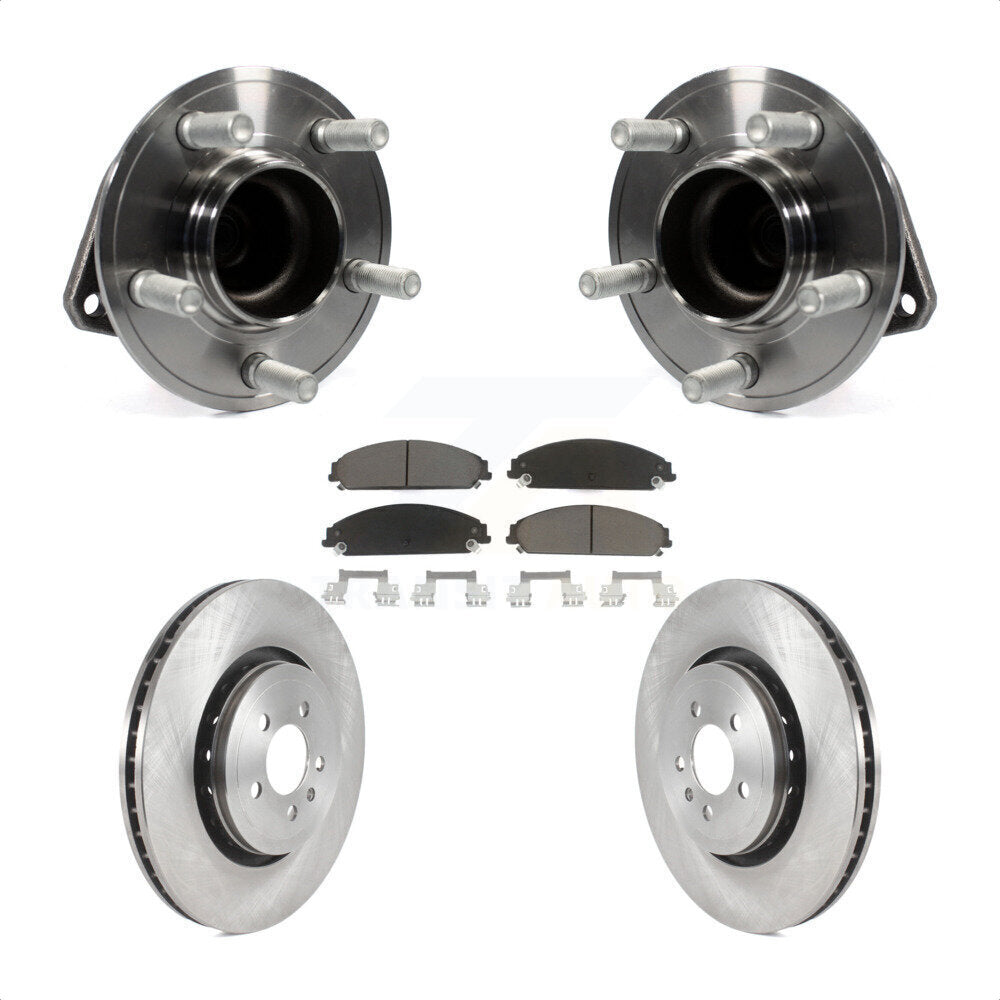 Hub Bearing Brake Rotor Pads Front Kit For 2015-2018 Dodge Charger RWD with 5.7L