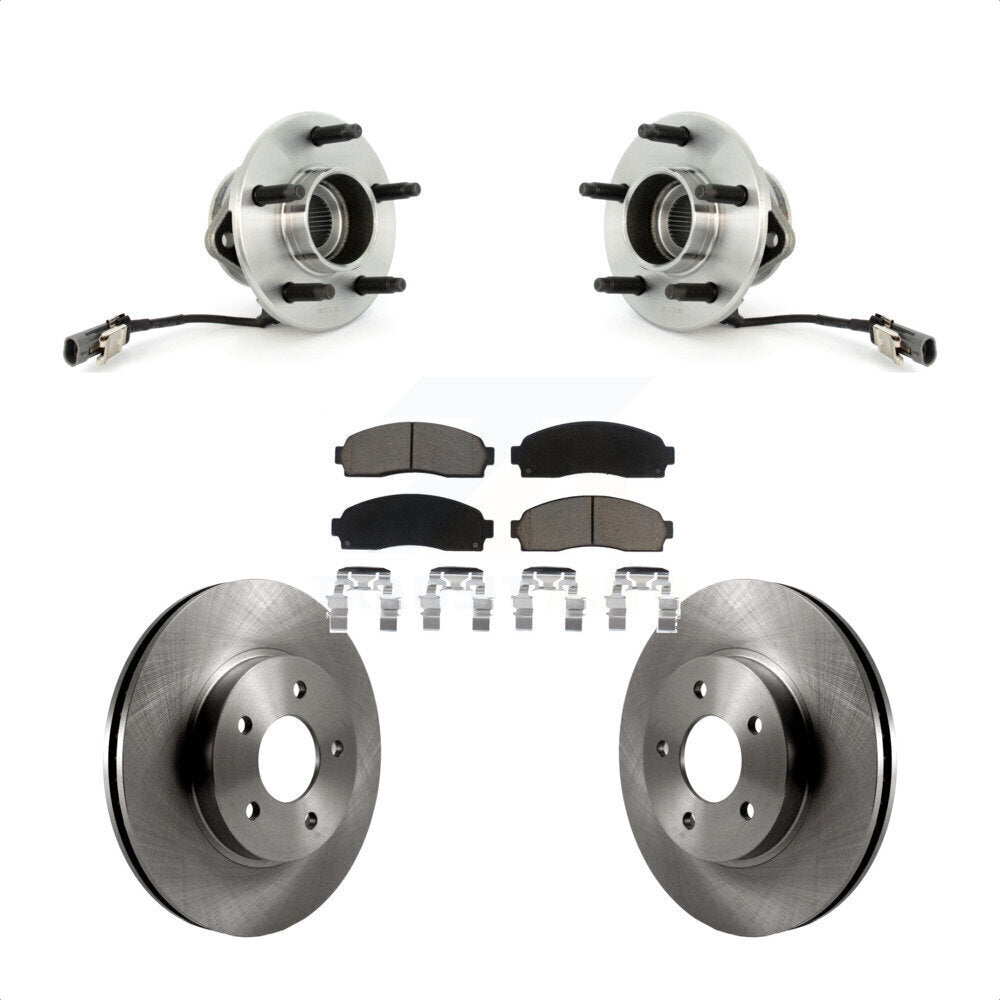 Hub Bearing Brake Rotor & Pad Front Kit For Saturn Vue Chevrolet Equinox Pontiac