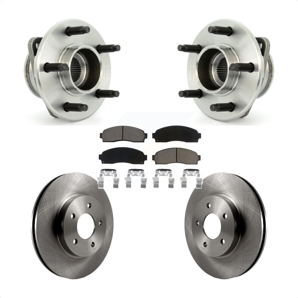 Hub Bearing Brake Rotor & Pad Front Kit For Saturn Vue Pontiac Torrent Chevrolet