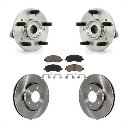 Hub Bearing Assembly Brake Rotor & Pad Front Kit For 2010-2012 Mitsubishi Galant