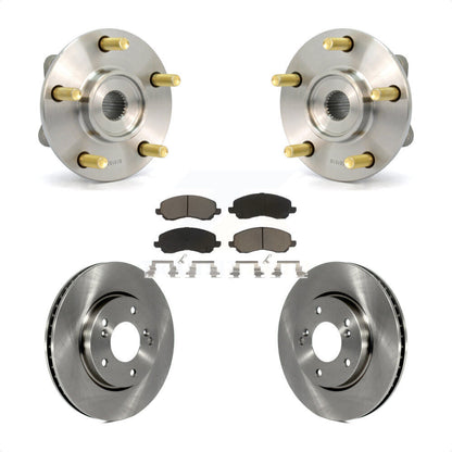 Hub Bearing Assembly Brake Rotor & Pad Front Kit For 2008 Mitsubishi Galant 2.4L
