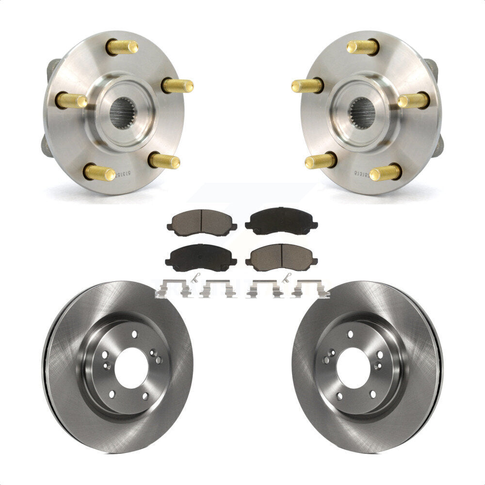 Hub Bearing Brake Rotor & Pads Front Kit For 2006 Mitsubishi Eclipse To 10 31 05