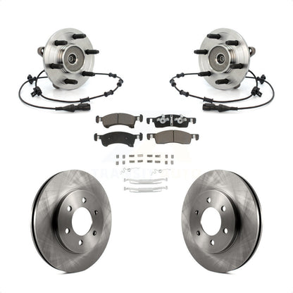 Hub Bearing Disc Brake Rotor Pad Front Kit For Ford Expedition Lincoln Navigator