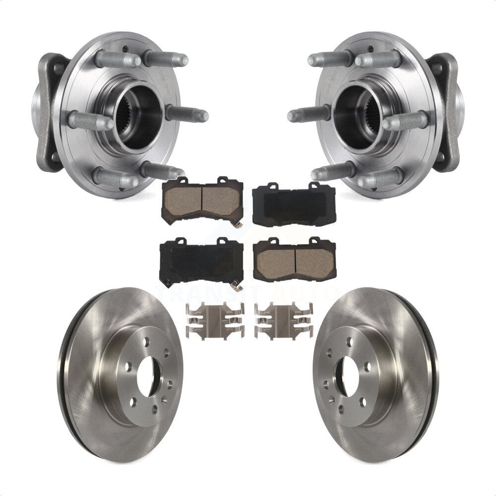 Hub Bearing Disc Brake Rotor Pad Front Kit For Chevrolet Colorado GMC Canyon 4WD