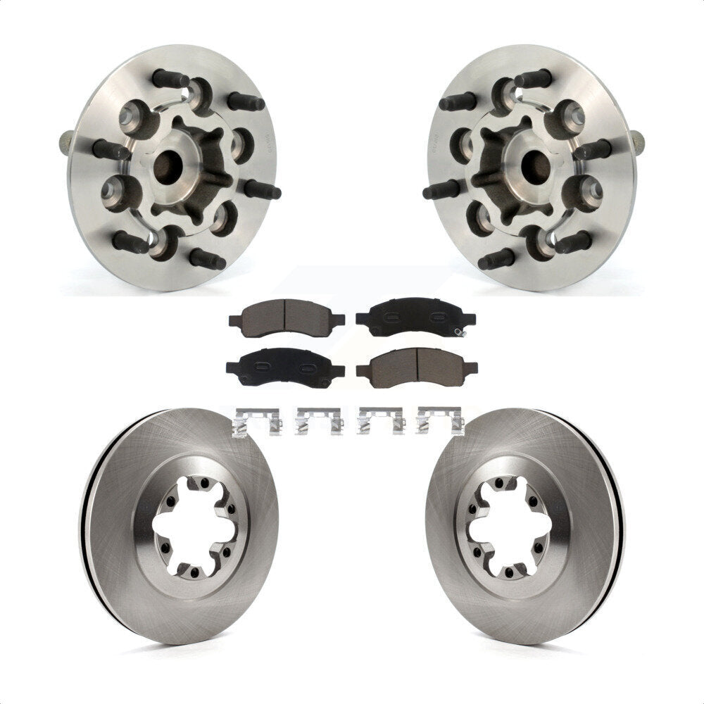 Hub Bearing Assembly Brake Rotor Pad Front Kit For Chevrolet Colorado GMC Canyon