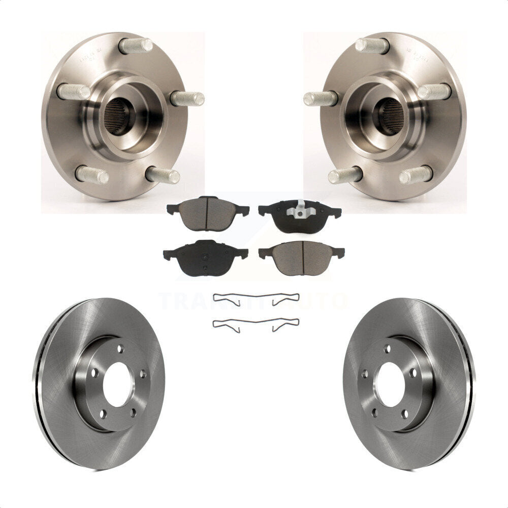 Hub Bearing Assembly Disc Brake Rotor And Ceramic Pad Front Kit For Mazda 3 2.0L