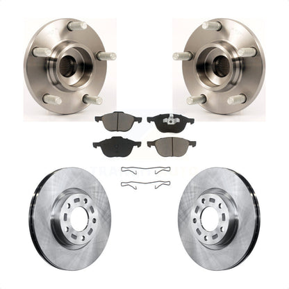 Hub Bearing Assembly Disc Brake Rotor And Ceramic Pad Front Kit For Mazda 3 2.3L