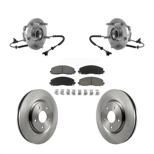 Hub Bearing Disc Brake Rotor & Pad Front Kit For Chrysler Pacifica Grand Caravan