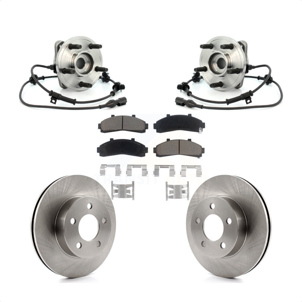 Hub Bearing Disc Brake Rotor Pad Front Kit For Ford Explorer Mercury Mountaineer