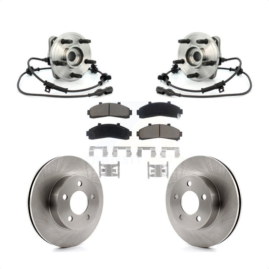 Hub Bearing Disc Brake Rotor Pad Front Kit For Ford Explorer Mercury Mountaineer