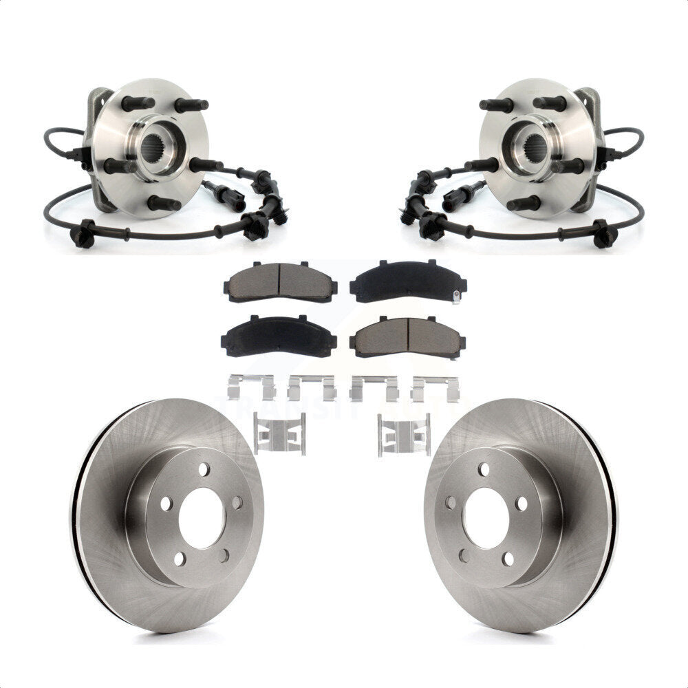 Hub Bearing Assembly Brake Rotor Pad Front Kit For Ford Ranger Mazda B4000 B3000