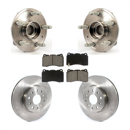 Hub Bearing Brake Rotor Pad Front Kit For 2014 Cadillac CTS With Brembo Calipers