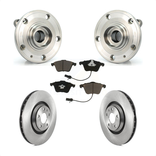 Hub Bearing Assembly Disc Brake Rotor And Pads Front Kit For Audi TT Quattro TTS