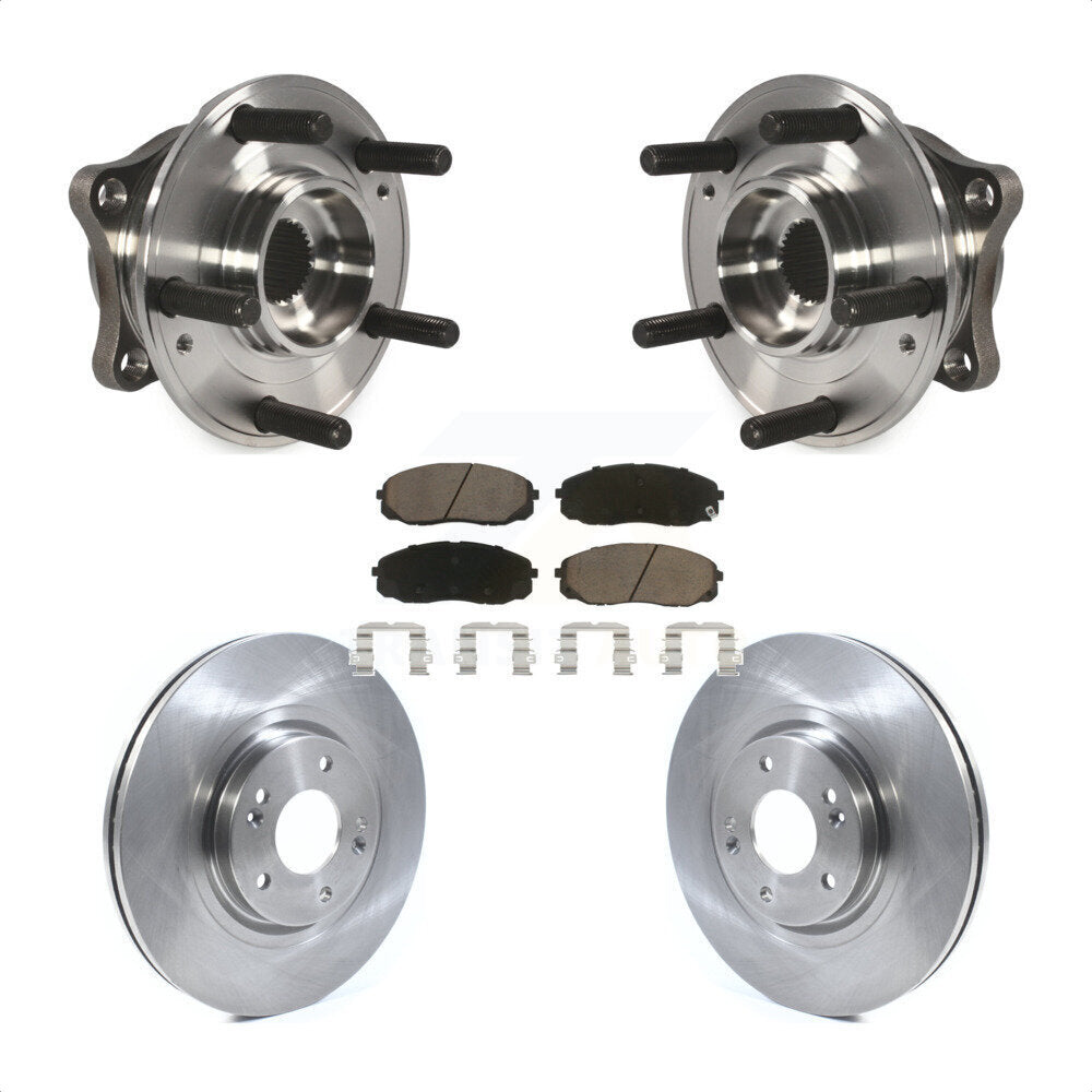 Hub Bearing Assembly Disc Brake Rotor And Pad Front Kit For 2015-2021 Kia Sedona