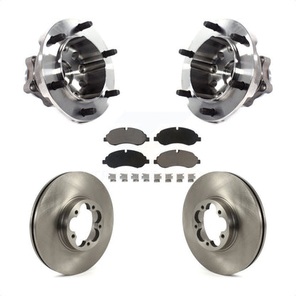 Hub Bearing Assembly Disc Brake Rotor And Pads Front Kit For Ford Transit-350 HD
