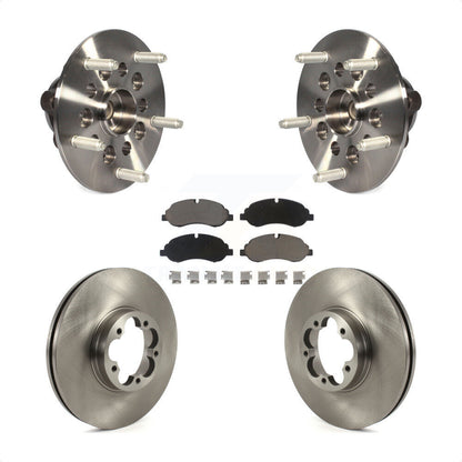 Hub Bearing Assembly Disc Brake Rotor And Pads Front Kit For Ford Transit-350 HD