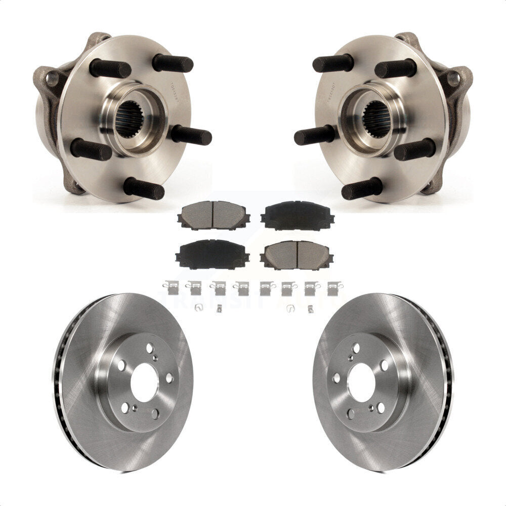 Hub Bearing Disc Brake Rotor Pad Front Kit For Toyota Prius Lexus CT200h Plug-In