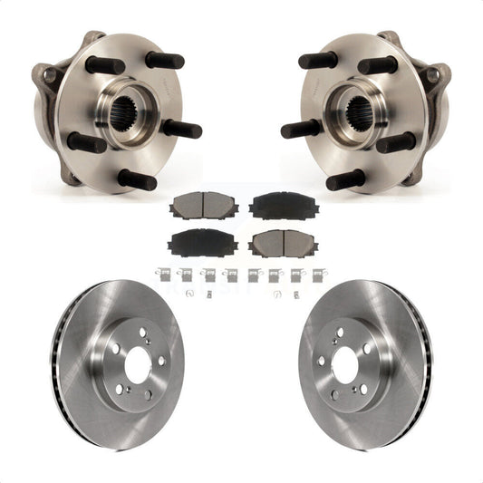 Hub Bearing Disc Brake Rotor Pad Front Kit For Toyota Prius Lexus CT200h Plug-In