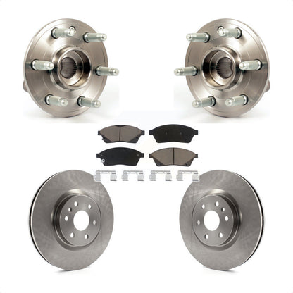 Hub Bearing Assembly Disc Brake Rotor & Pad Front Kit For Cadillac SRX Saab 9-4X