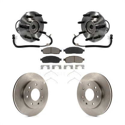 Hub Bearing Assembly Disc Brake Rotor Pads Front Kit For 2009 Ford F-150 RWD/4WD